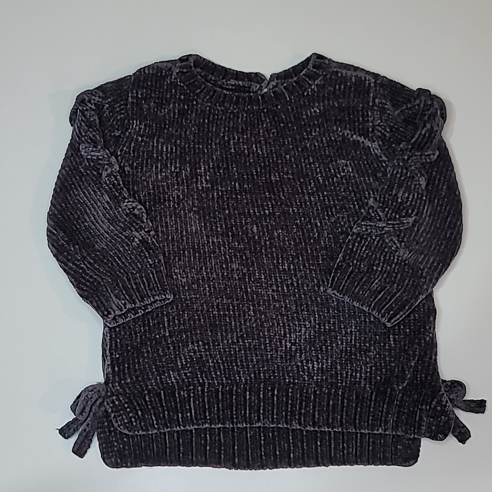 DKNY Super Soft Charcoal Tie Detail Sweater